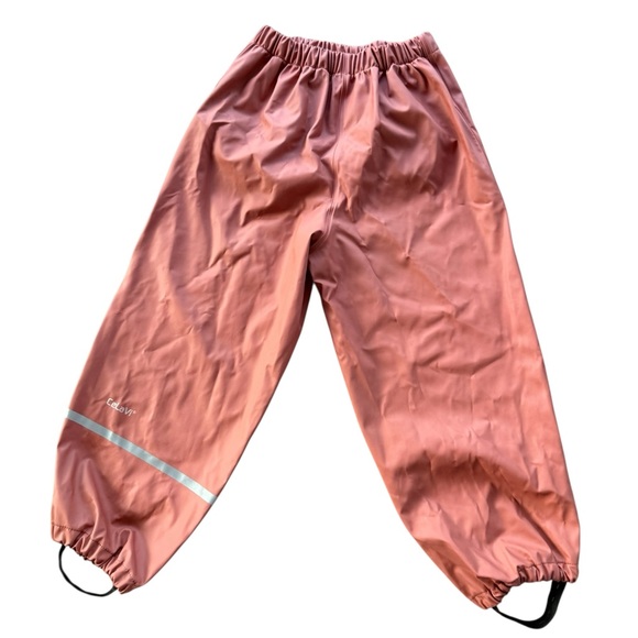 Celavi Kids Rain Waterproof Pants Redwood Rust Red 5T Boys Girls - Picture 1 of 12